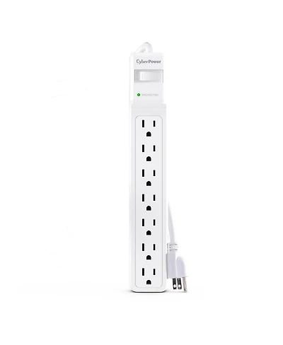 CyberPower CSB706W 7-Outlet Essential Surge Protector with 6' Power Cord, White