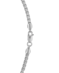 Macy's Men's Pave Diamond-Cut Box Chain Necklace in Sterling Silver