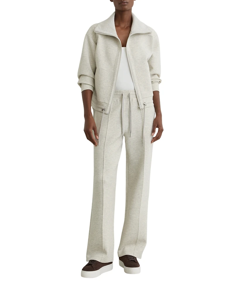 Reiss Women's Premium Interlock Zip-Front Sweatshirt