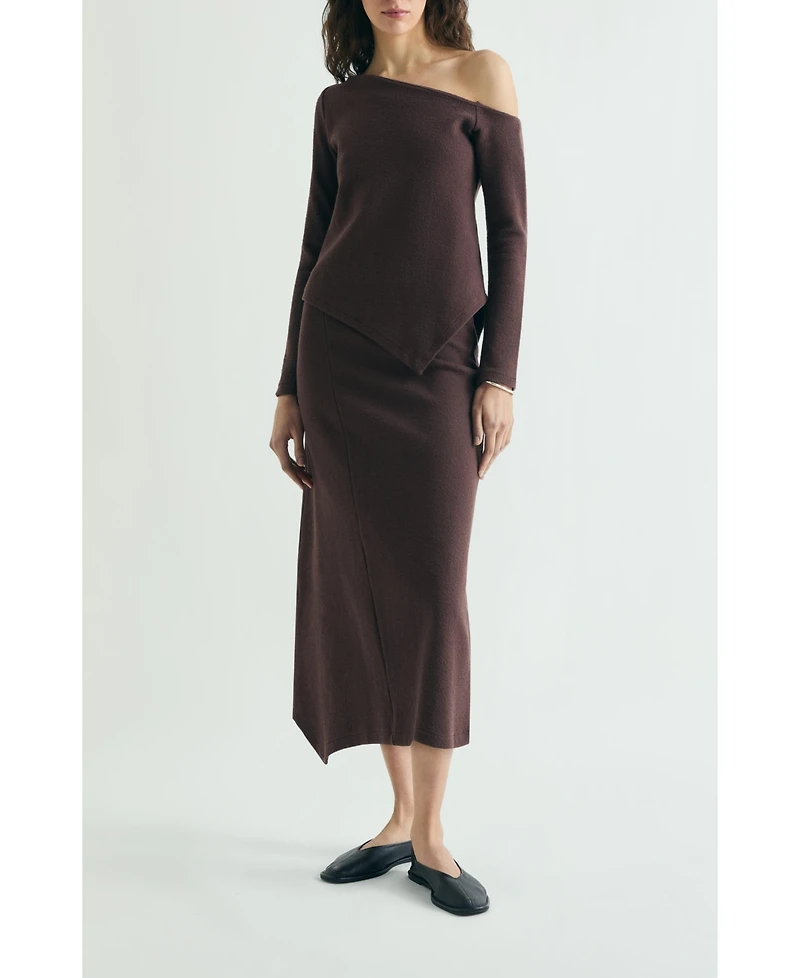 Scalpers Women's Asymmetrical Neckline Top