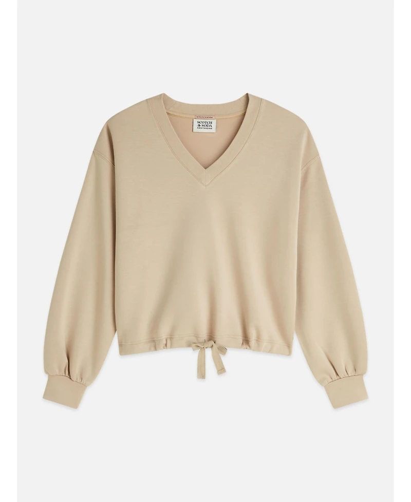 Scotch & Soda Women's Modal V-Neck Sweatshirt