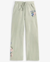 abercrombie kids Girls' 5-16 Floral Low-Rise Baggy Fleece Pants