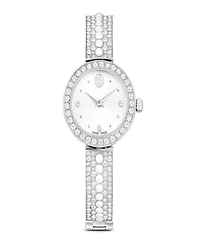 Swarovski Matrix Imitation Pearl Swiss Made Crystal Bangle Bracelet Watch 26 x 26mm