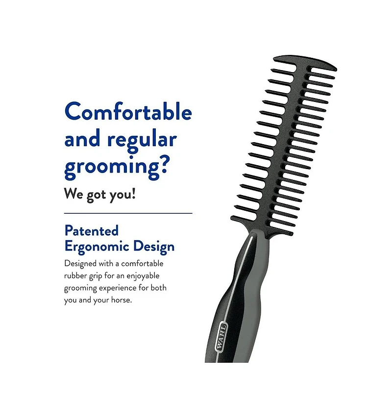 Wahl Professional Animal Equine Grooming Mane and Braiding Horse Comb - Mane and Tail Brush - Ergonomic Horse Combs