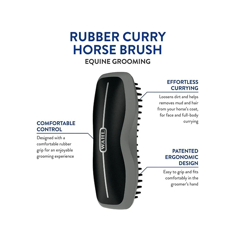 Wahl Professional Animal Equine Grooming Rubber Curry Horse Brush