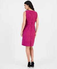 Kasper Women's Crewneck Scuba Sleeveless Sheath Dress
