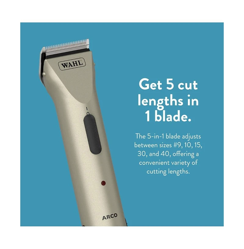 Wahl Professional Animal Arco Equine Horse Cordless Clipper Kit, Champagne