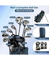 Mecale Men's Right-Handed Complete Golf Club Set with Stand Bag