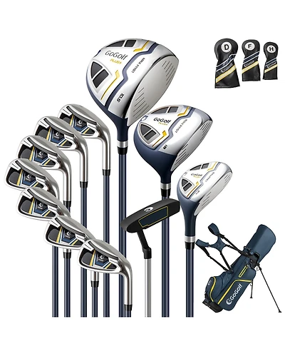 Mecale Men's Right-Handed Complete Golf Club Set with Stand Bag