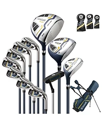 Mecale Men's Right-Handed Complete Golf Club Set with Stand Bag