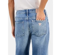 Guess Women's Mid Rise Slouchy-Fit Straight-Leg Jeans