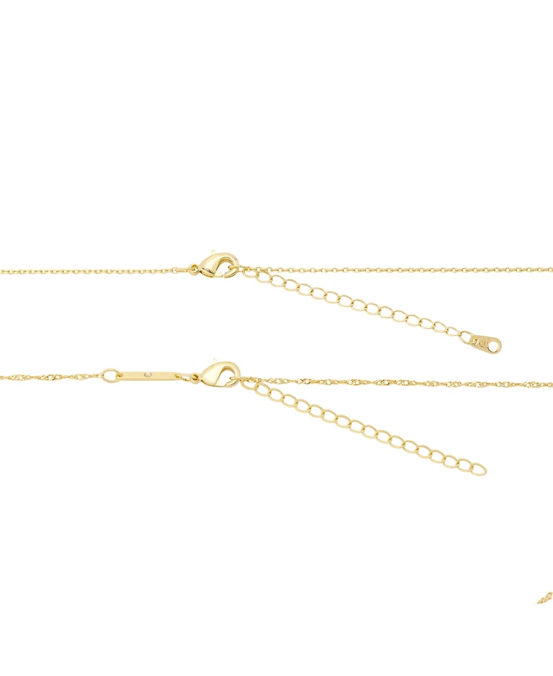 Unwritten Cubic Zirconia Gold-Tone Plated Western Icon Pendant Duo Pendant Necklace Set