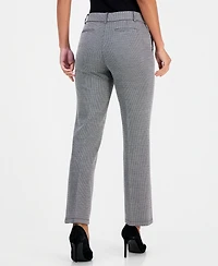 Kasper Women's Audrey Jacquard Straight-Leg Compression Pants