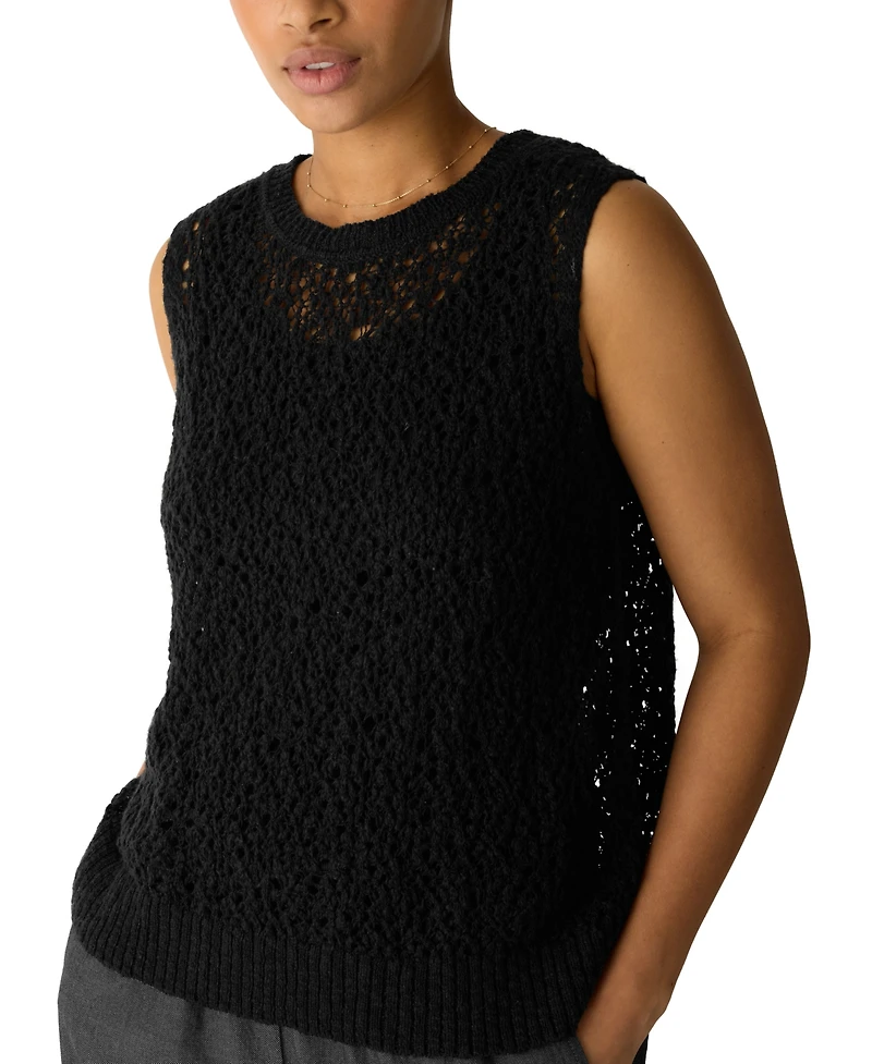 Eileen Fisher Women's Knit Jewel Neck Tank Top