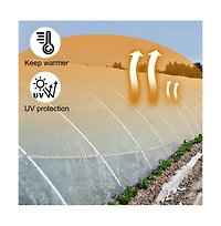 Sugift House Film 15 x 40 feet 6 Mil Polyethylene Plastic Cover Uv Resistant for Garden Crops