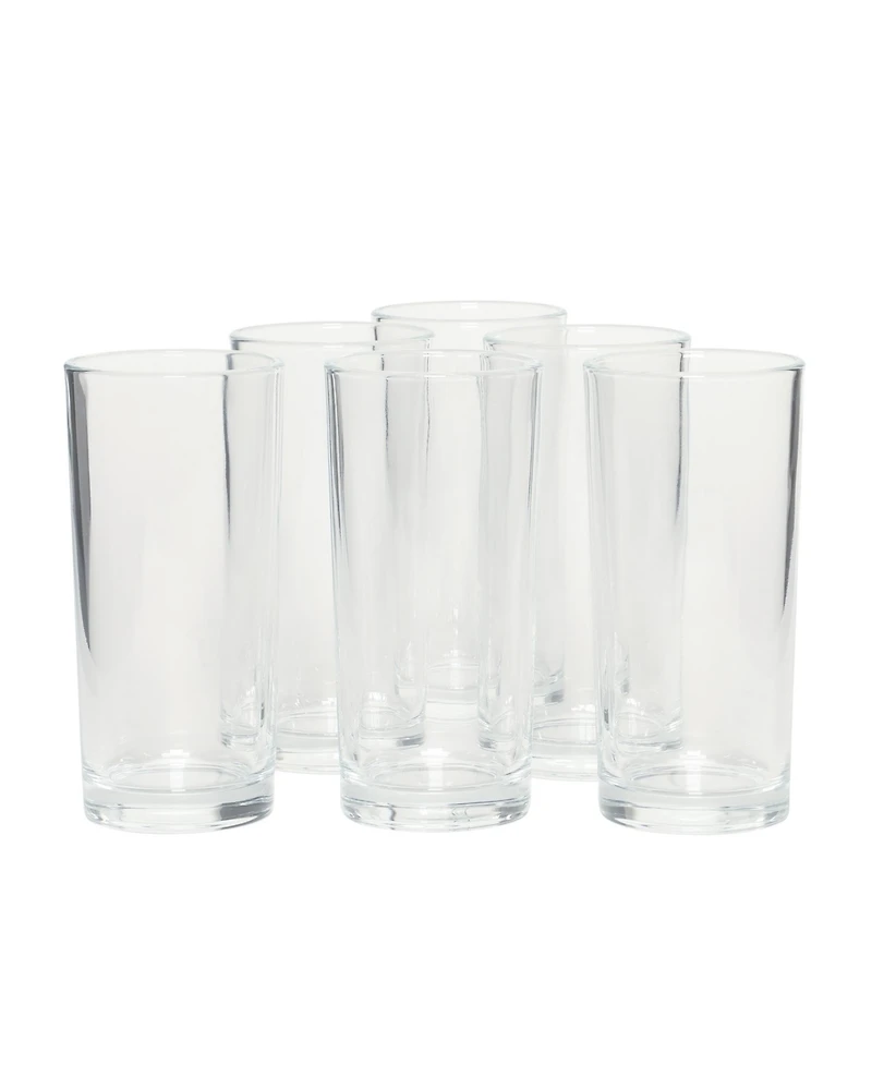 Gibson Home Boozy Brunch 7 Piece Glass Pitcher and Tumbler Set - 1.5L Pitcher with Six 13-14oz Tumblers, Everyday Beverage Set