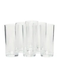 Gibson Home Boozy Brunch 7 Piece Glass Pitcher and Tumbler Set - 1.5L Pitcher with Six 13-14oz Tumblers, Everyday Beverage Set