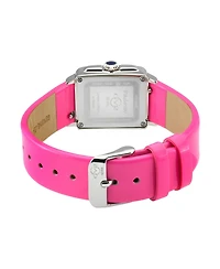 GV2 by Gevril Women's Padova Swiss Quartz Diamond magenta Hand made Italian leather Strap Watch