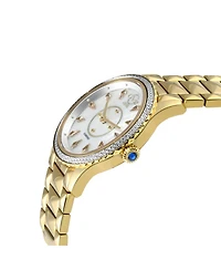 GV2 by Gevril Women's Siena Swiss Quartz Diamond Ip Stainless Steel Bracelet Watch