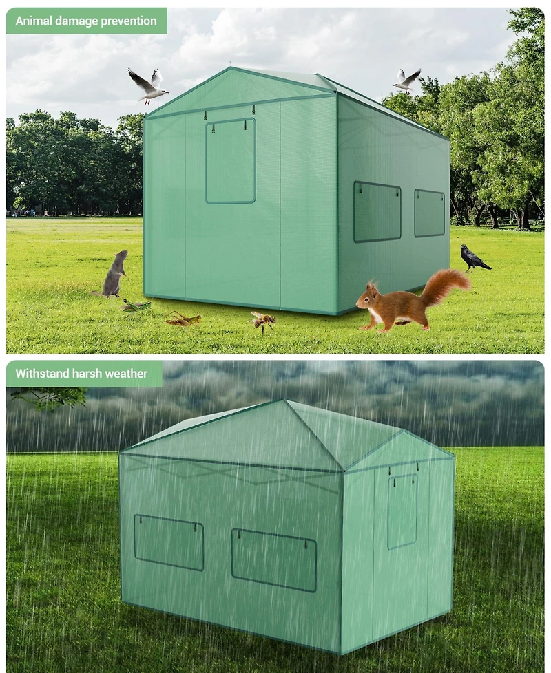 gaomon Pop-Up Greenhouse with Durable Pe Cover, Grow Tent for All Seasons Indoor Outdoor Plants