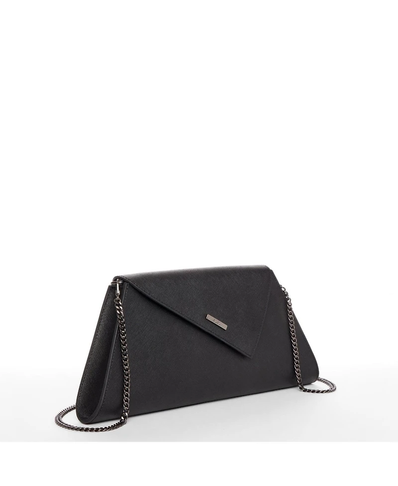Susu Women's Saffiano Leather Envelope Clutch Purse Crossbody Evening Bag with Chain Strap Elegant Handbag