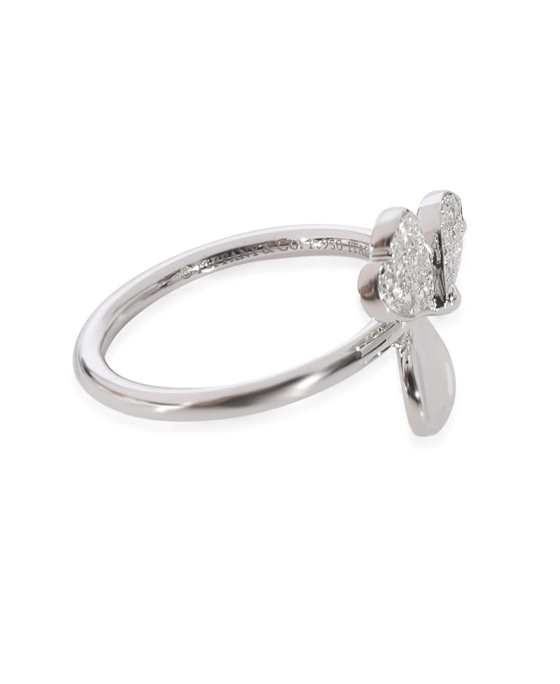Pre-Owned Tiffany & Co Paper Flowers Diamond Ring in Platinum 0.16 Ctw