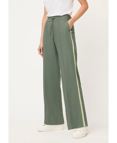 Olsen Womens Drawstring Side Stripe Pant