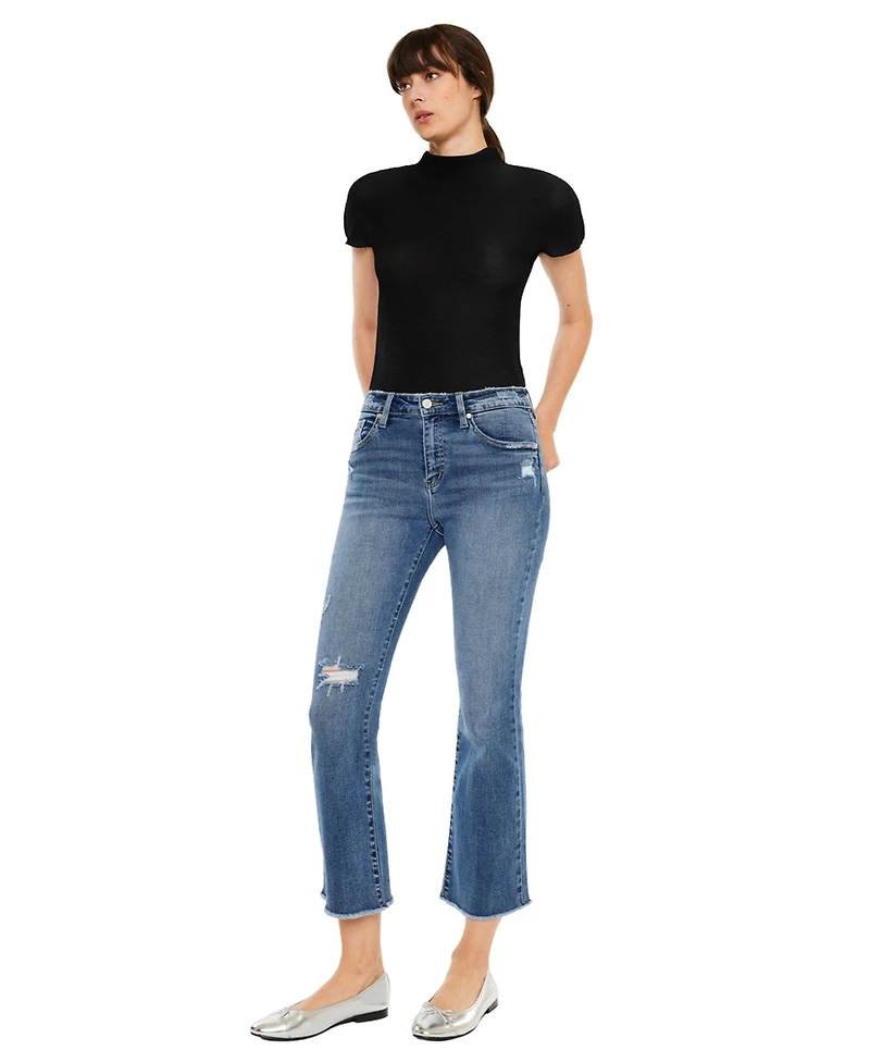 KanCan Essential Women's Honey High Rise Cropped Bootcut Jeans