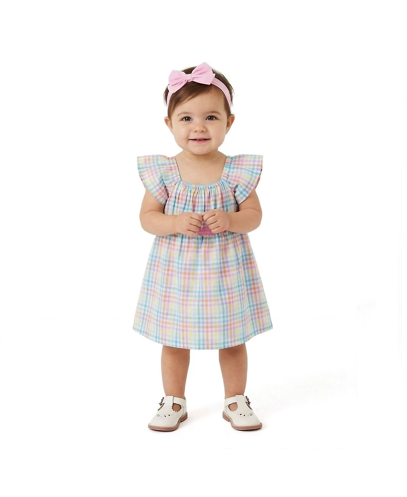 Andy & Evan Baby Girls Plaid Dress Set