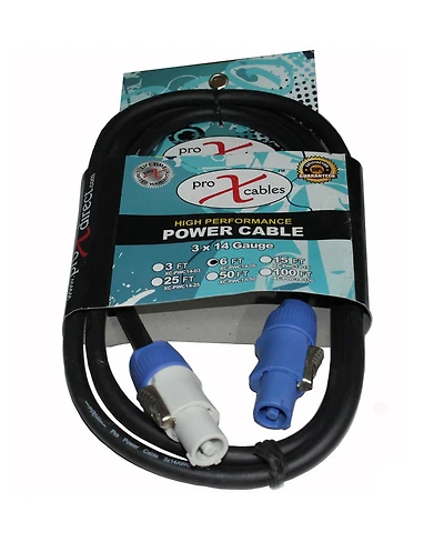 ProX Xc-PWC14-06 6' 14 Awg PowerCon Out to PowerCon Link High Performance Power Cable