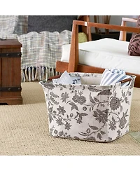 Household Essentials Tapered Storage Bin with Wood Handles