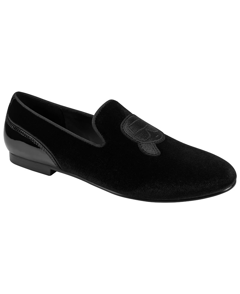 Karl Lagerfeld Men's Socha Velvet Evening Slip-On Shoes