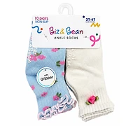 Rainbow Sugar Biz & Bean Toddler Boys' and Girls' 2T-4T Grippers Socks, 10-Pack