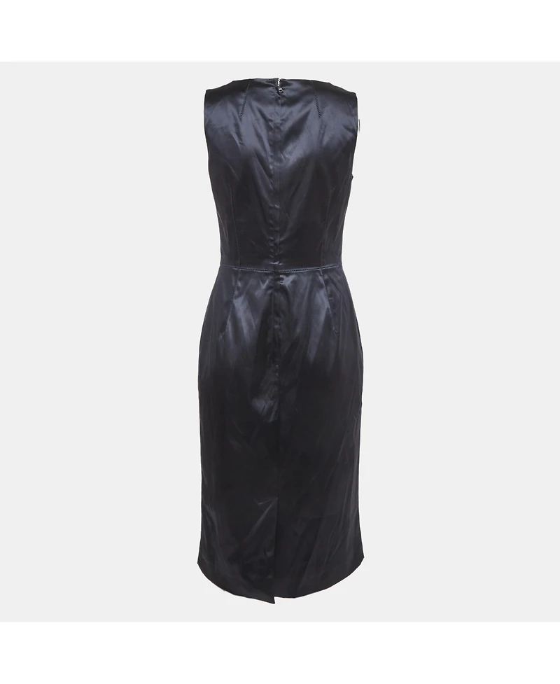 Pre-Owned Dolce & Gabbana Women's Satin Sheath Midi Dress