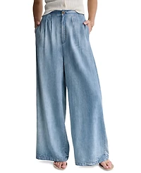 Bcbg Women's High Rise Wide-Leg Denim Pants
