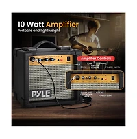 Pyle 6-String Electric Guitar Kit- Includes Amplifier with Accessory Kit
