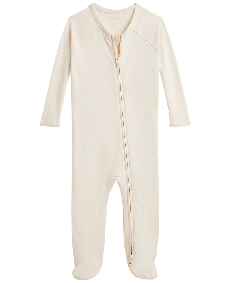 Polo Ralph Lauren Baby Boys' Cotton Interlock Footed Coverall