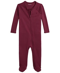 Polo Ralph Lauren Baby Boys' Cotton Interlock Footed Coverall