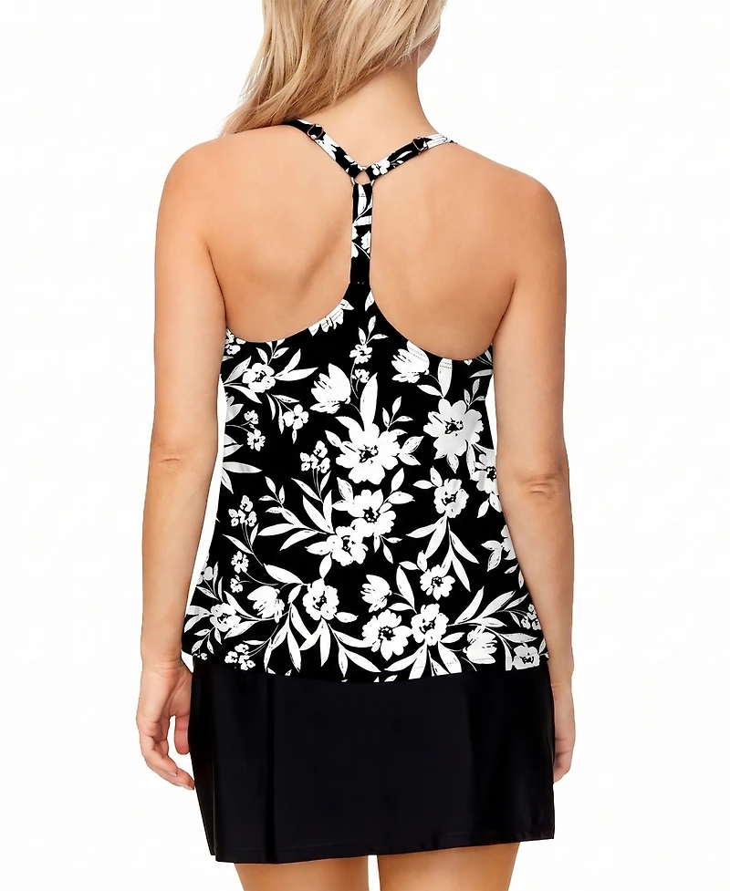 Island Escape Women's Racer-Back Underwire Tankini Top