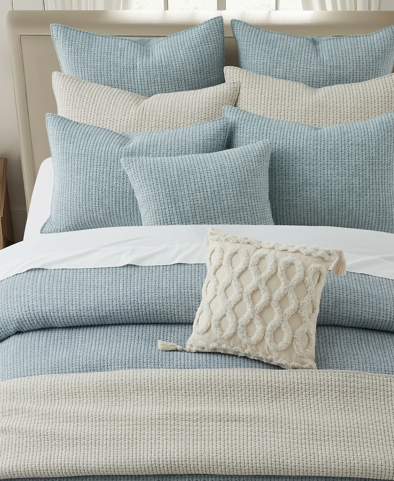 Levtex Home Pick-Stitch Artisan Cotton 2-Piece Sham Set, European