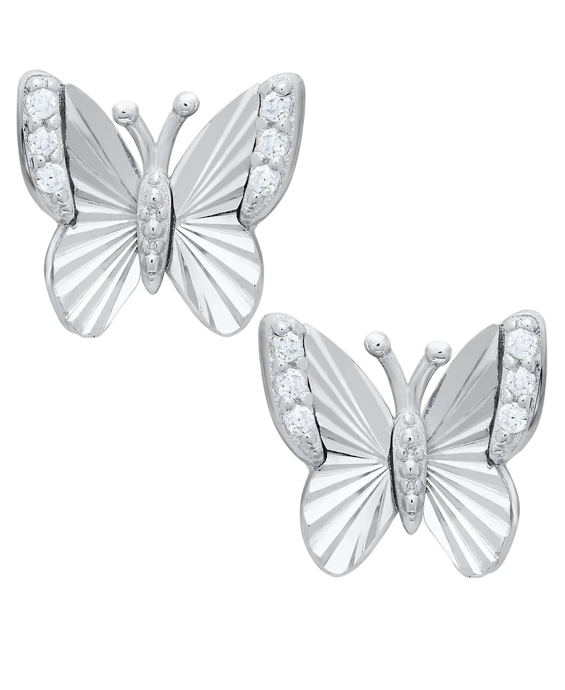 Macy's Kids' Butterfly Earrings in Sterling Silver