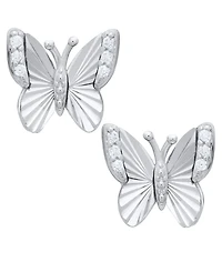 Macy's Kids' Butterfly Earrings in Sterling Silver