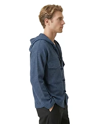 Modenaire Men's Hooded Toggle-Closure Dual-Pocket Jacket