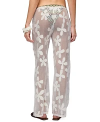 Edikted Women's Candace Floral Texured Sheer Pants