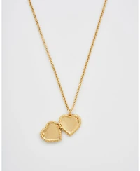 Fable England Jasmine Heart Locket Necklace