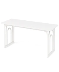 Slickblue 63 Inch Kitchen Dining Table for 6-8 Rectangular Farmhouse