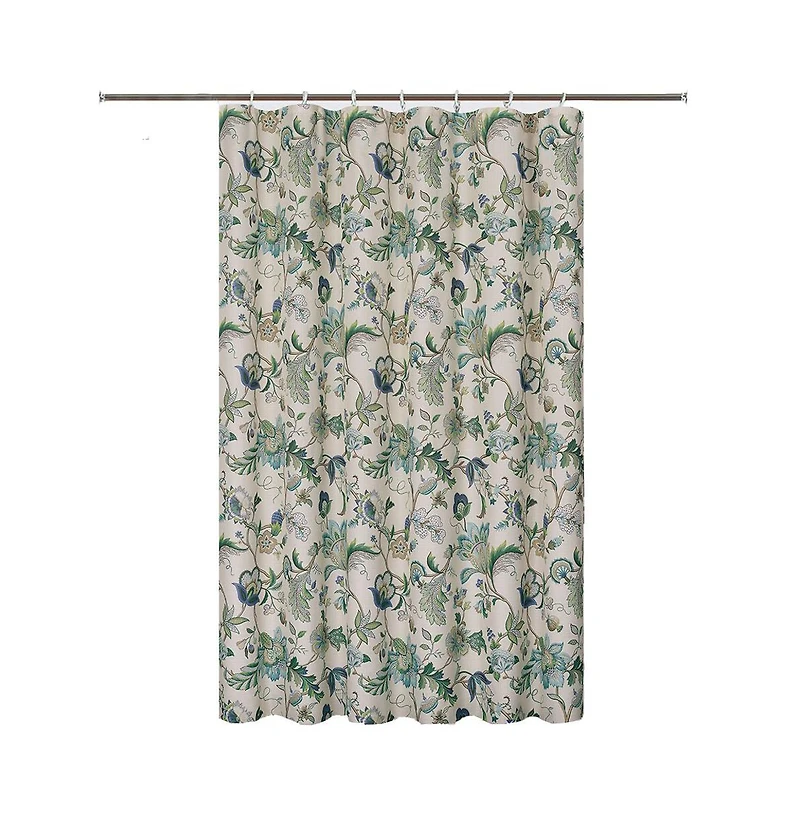 Ellis Curtain Brissac Classic Floral Design Buttonholes Shower Curtain