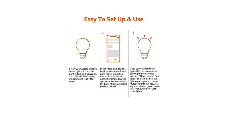 Amazon Basics - Smart A19 Led Light Bulb - 60W Eq- 800 Lumens
