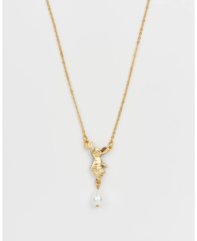 Fable England Peter Rabbit Butterfly Pearl Drop Necklace
