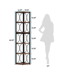 Slickblue Modern Corner Shelving Unit for Living Room and Office